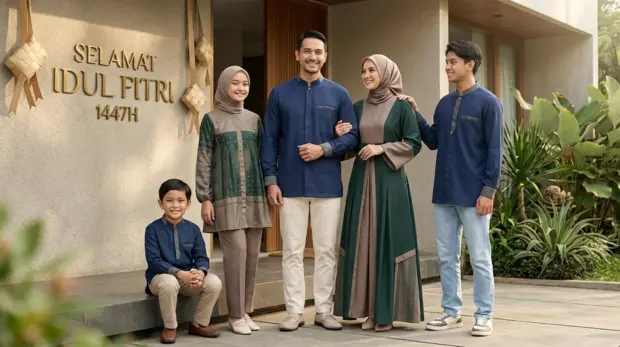 Baju Lebaran 2026 Terbaru dengan Konsep Sarimbit Keluarga kawan online