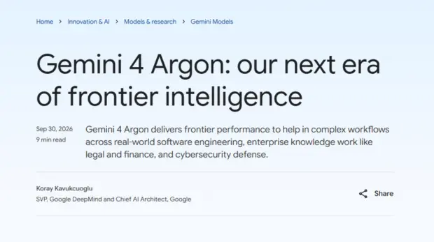 Gemini 4 Argon, Model AI Terbaru Google yang Siap Menangani Pekerjaan Kompleks kawan online